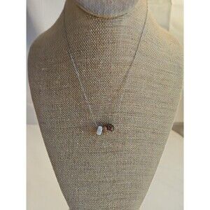 Vintage JCM Sterling Silver Tricolor Triple Pave Rondelle Bead 18" Necklace